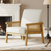 Beige Rattan Accent Chair with Upholstered Back | Boho UK