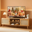 Boho Rattan TV Stand for 65
