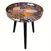 Boho Blue Indian Style Coffee Table with Tray | Outdoor UK