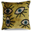 Handmade Velvet Evil Eye Throw Pillow | Boho Cushion UK