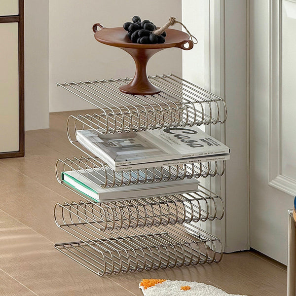 Minimalist Metal Magazine Rack | Boho Living Room Storage UK