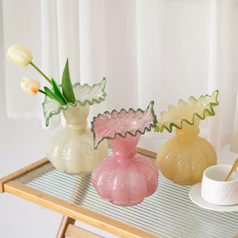 Elegant Jade Glass Flower Vase-0